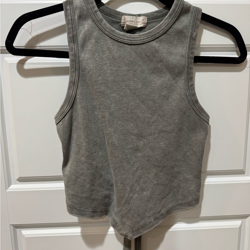 Altar'd State Gray Cotton Top